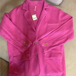 NWT. Free People. Medium. Waffle Knit Blazer.